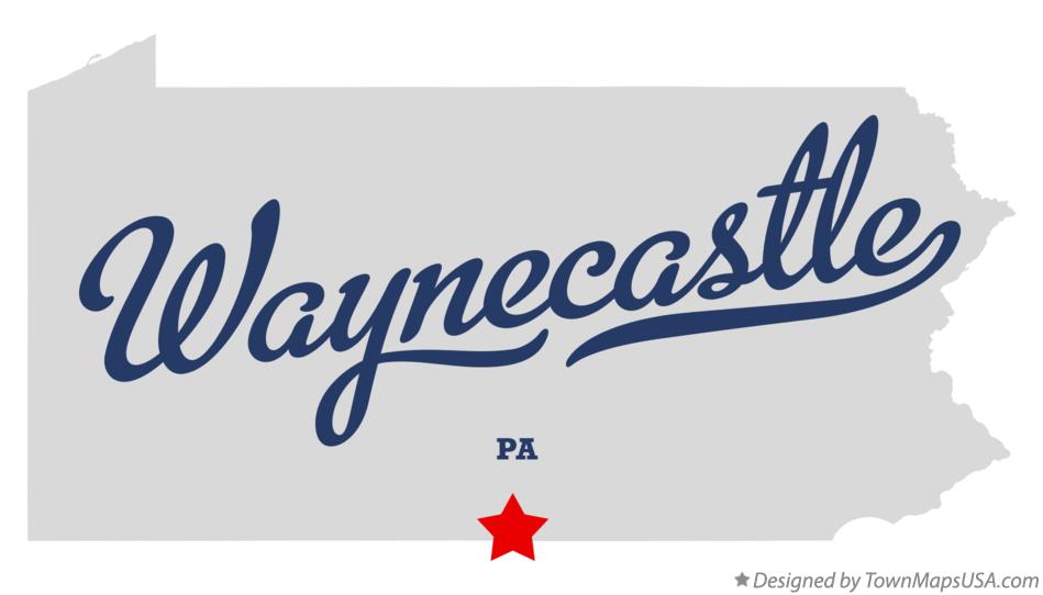 Map of Waynecastle Pennsylvania PA