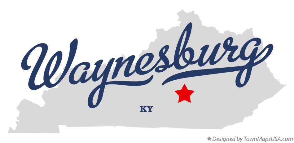 Map of Waynesburg Kentucky KY