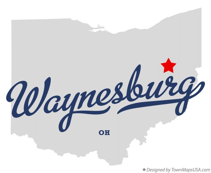 Map of Waynesburg Ohio OH