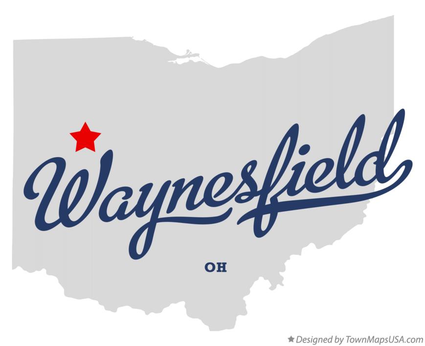 Map of Waynesfield Ohio OH