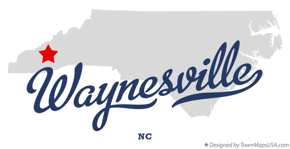 Map of Waynesville North Carolina NC