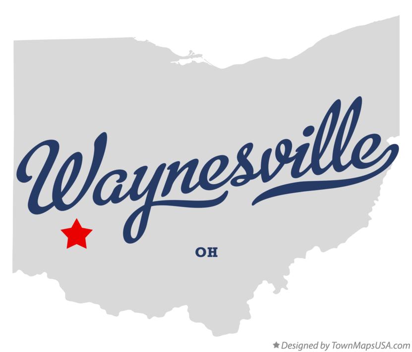 Map of Waynesville Ohio OH