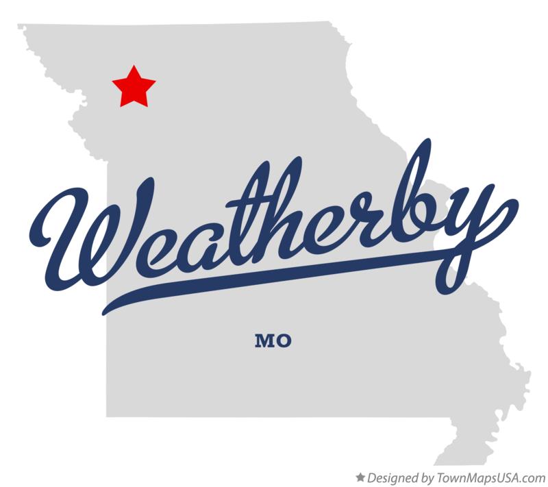 Map of Weatherby Missouri MO