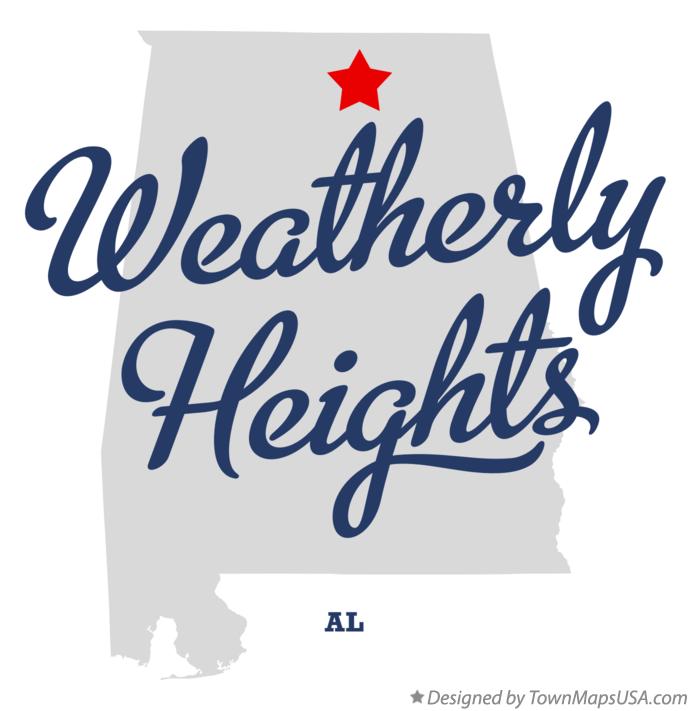 Map of Weatherly Heights Alabama AL