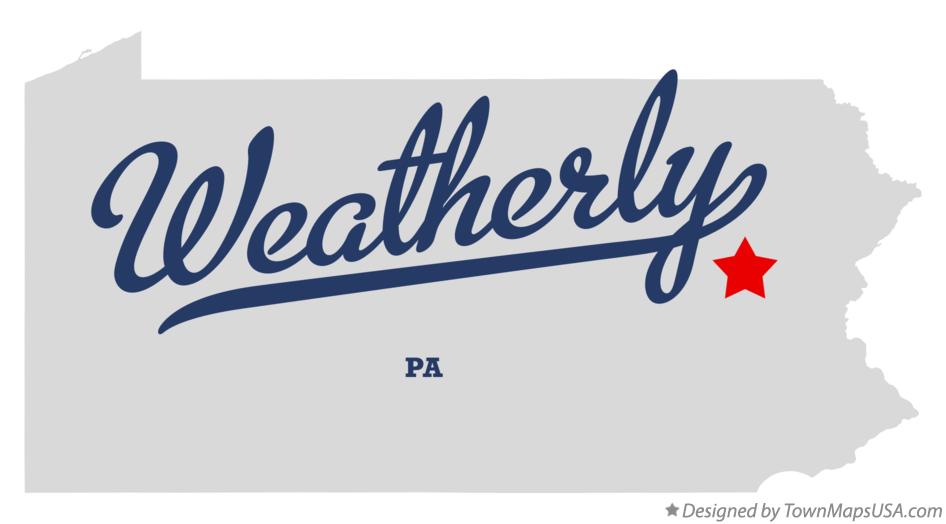 Map of Weatherly Pennsylvania PA