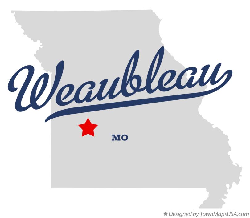Map of Weaubleau Missouri MO