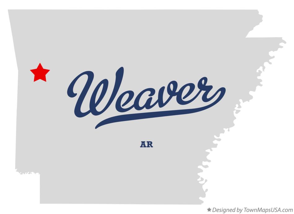 Map of Weaver Arkansas AR