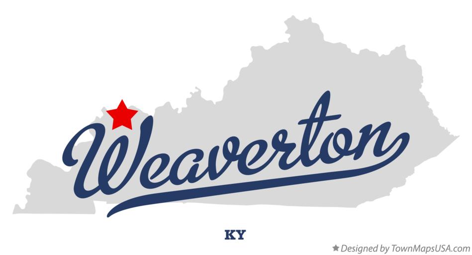 Map of Weaverton Kentucky KY