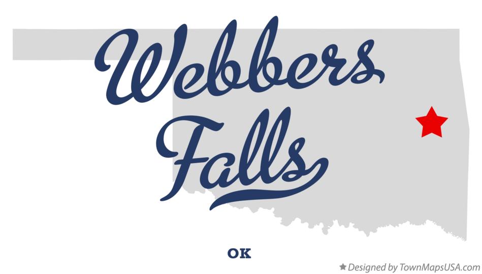 Map of Webbers Falls Oklahoma OK