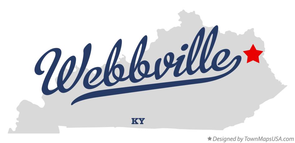 Map of Webbville Kentucky KY