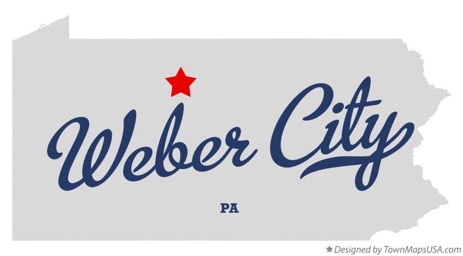 Map of Weber City Pennsylvania PA