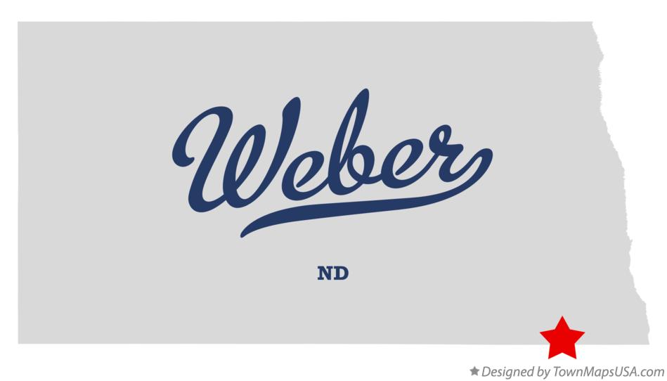 Map of Weber North Dakota ND