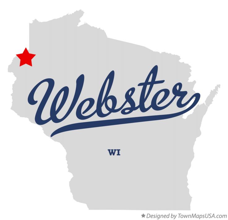 Map of Webster Wisconsin WI