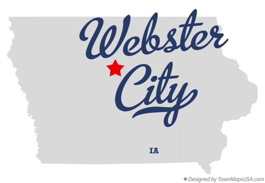 Map of Webster City Iowa IA