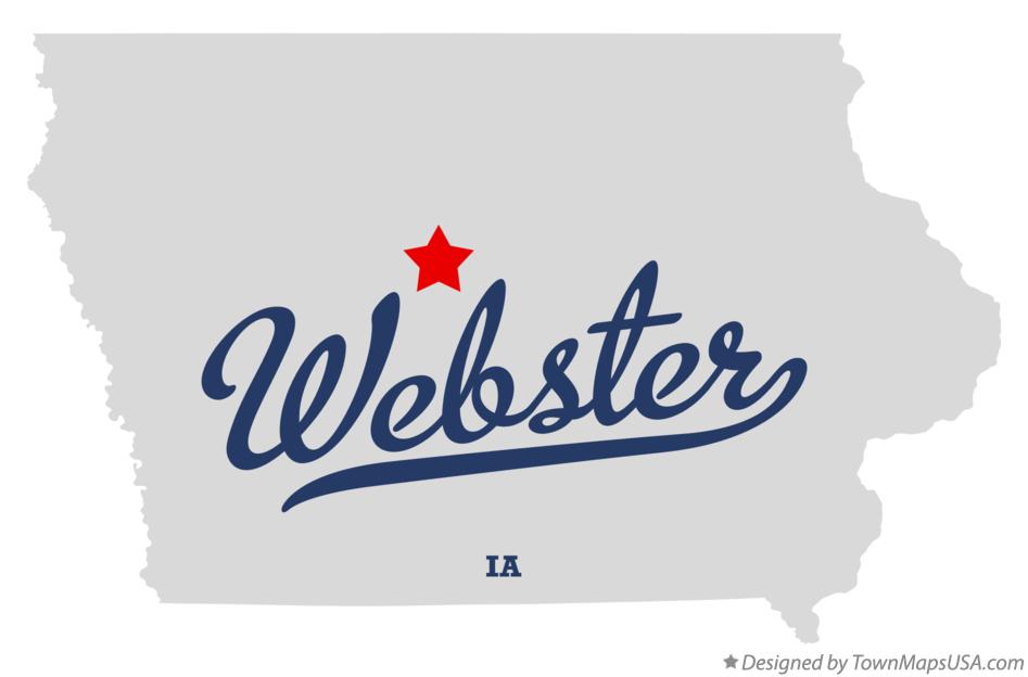 Map of Webster Iowa IA
