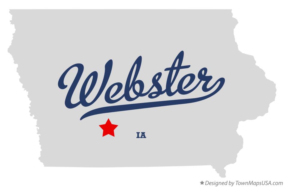 Map of Webster Iowa IA