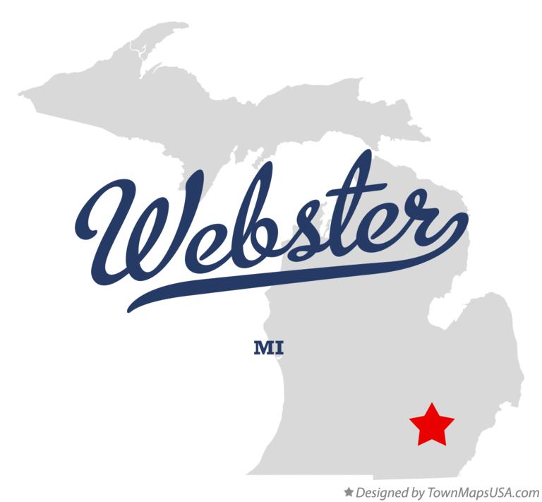 Map of Webster Michigan MI