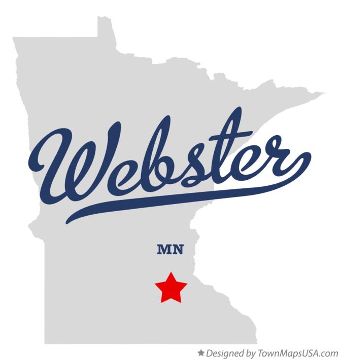 Map of Webster Minnesota MN