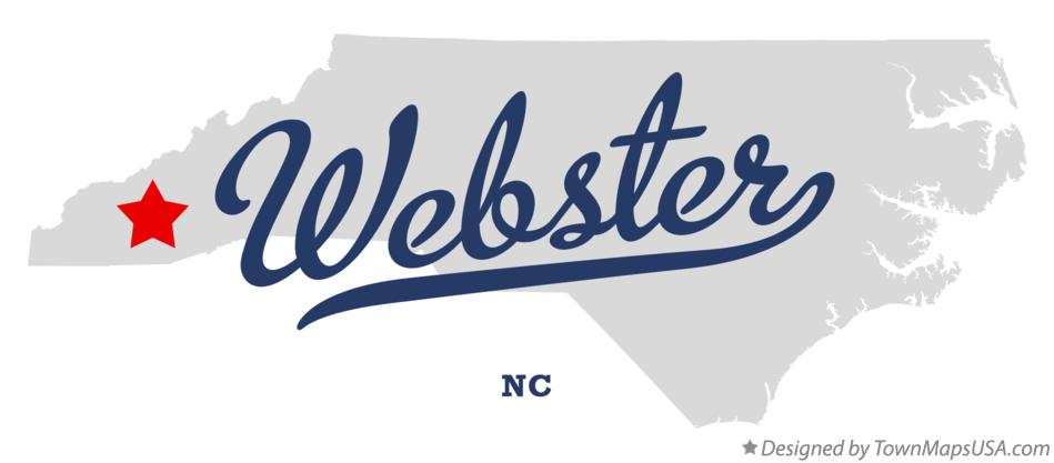 Map of Webster North Carolina NC