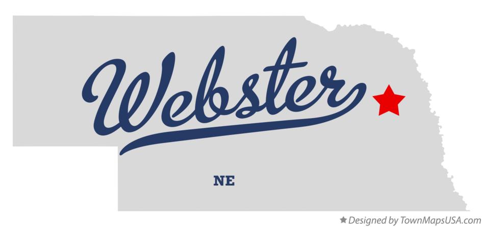 Map of Webster Nebraska NE