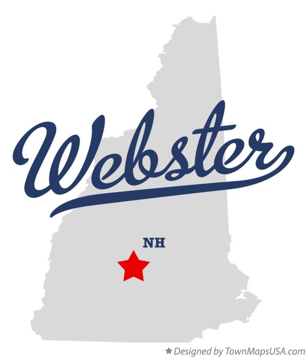 Map of Webster New Hampshire NH