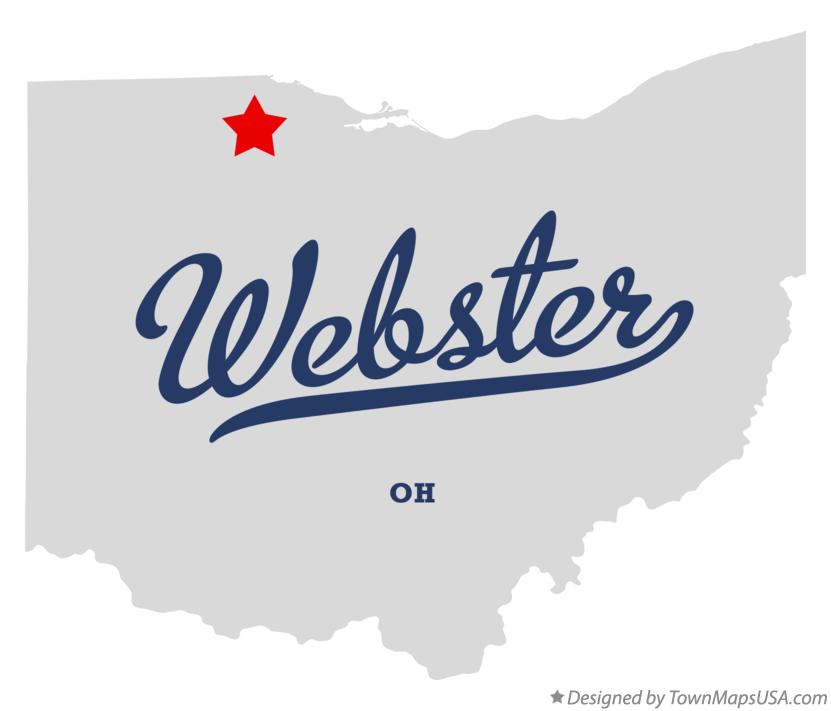 Map of Webster Ohio OH