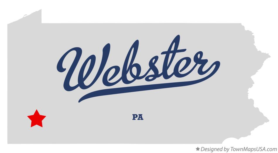 Map of Webster Pennsylvania PA