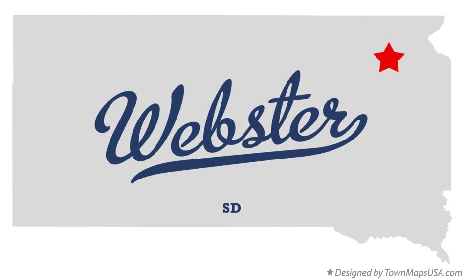 Map of Webster South Dakota SD