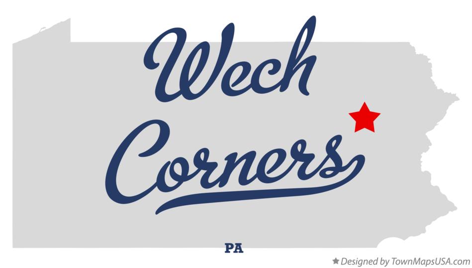 Map of Wech Corners Pennsylvania PA
