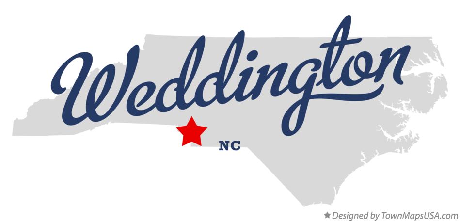Map of Weddington North Carolina NC