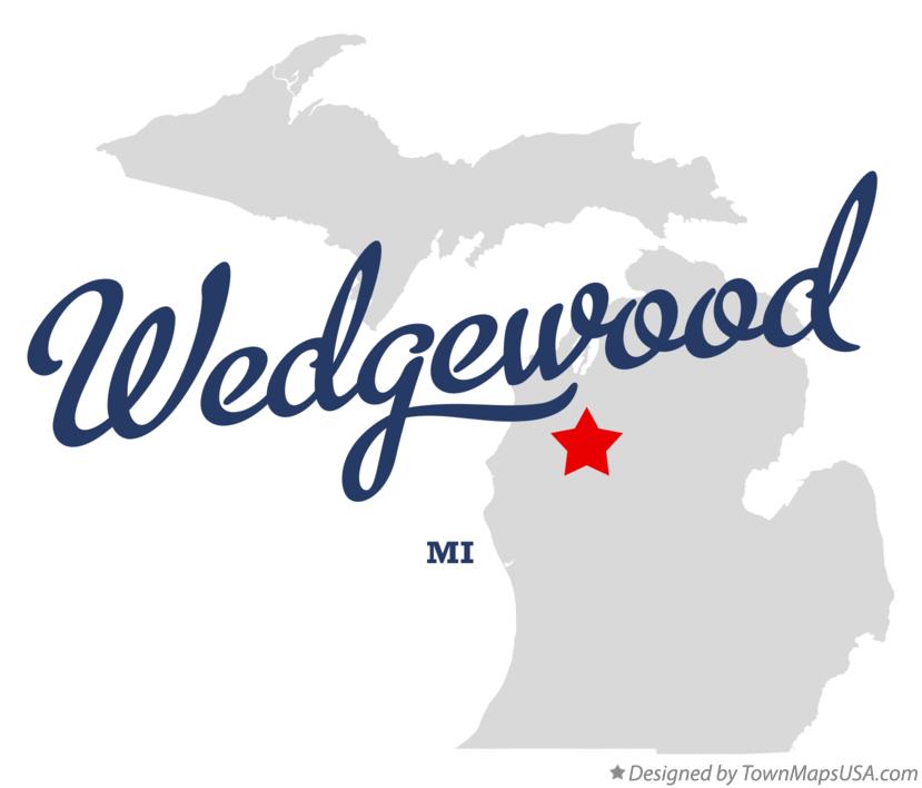 Map of Wedgewood Michigan MI
