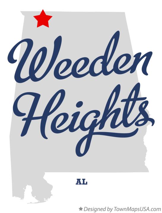 Map of Weeden Heights Alabama AL