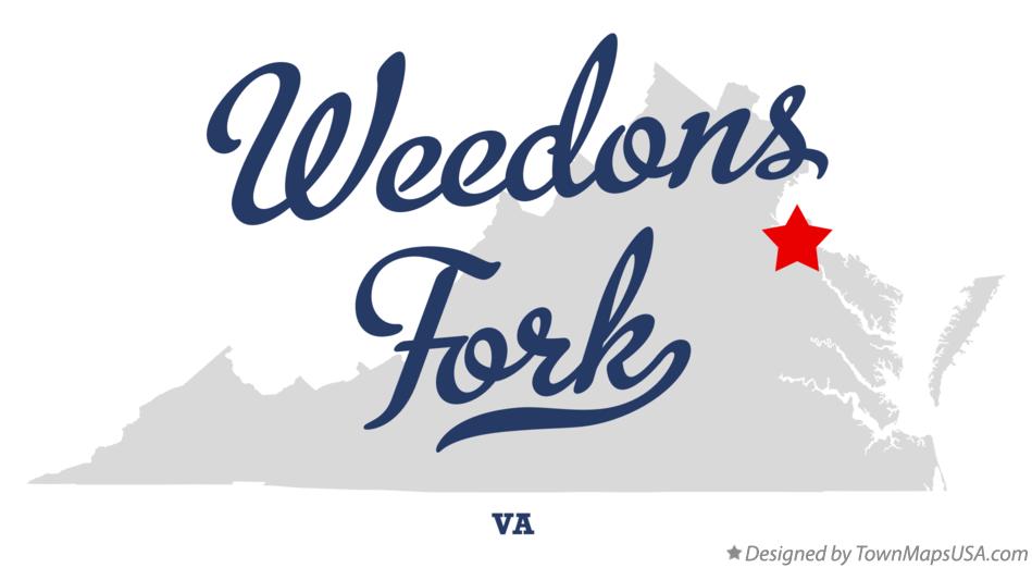 Map of Weedons Fork Virginia VA