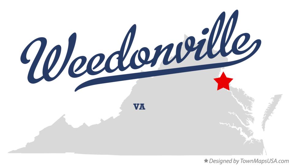 Map of Weedonville Virginia VA