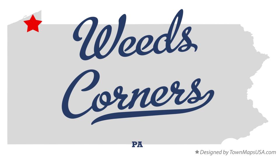 Map of Weeds Corners Pennsylvania PA