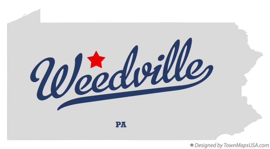 Map of Weedville Pennsylvania PA