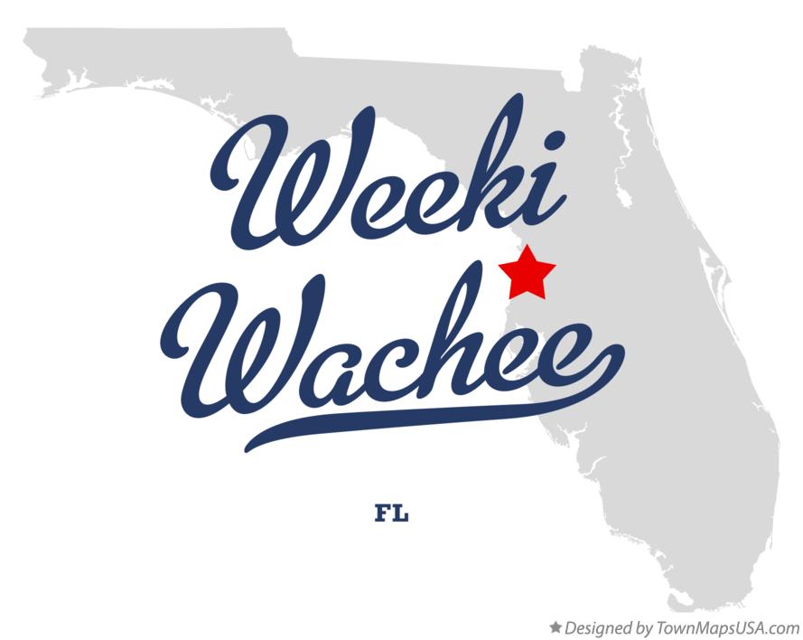 Map of Weeki Wachee Florida FL