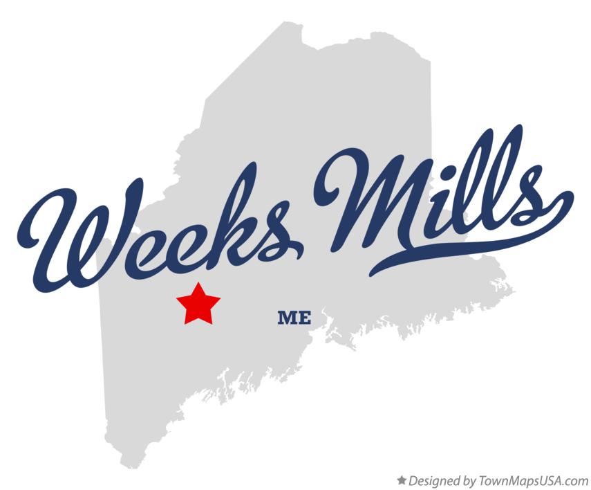Map of Weeks Mills Maine ME