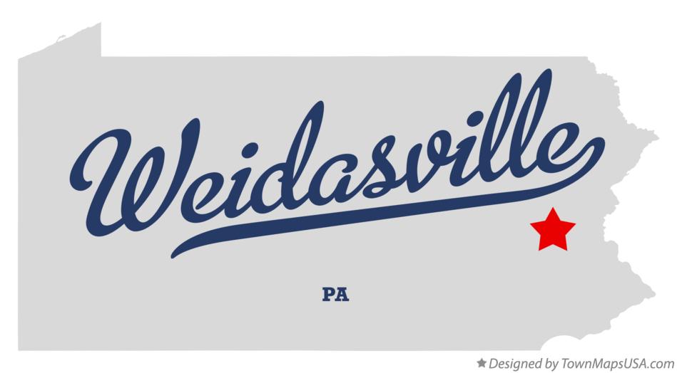 Map of Weidasville Pennsylvania PA