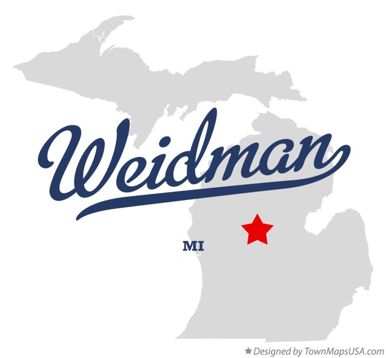 Map of Weidman Michigan MI