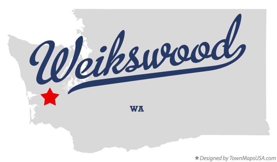 Map of Weikswood Washington WA