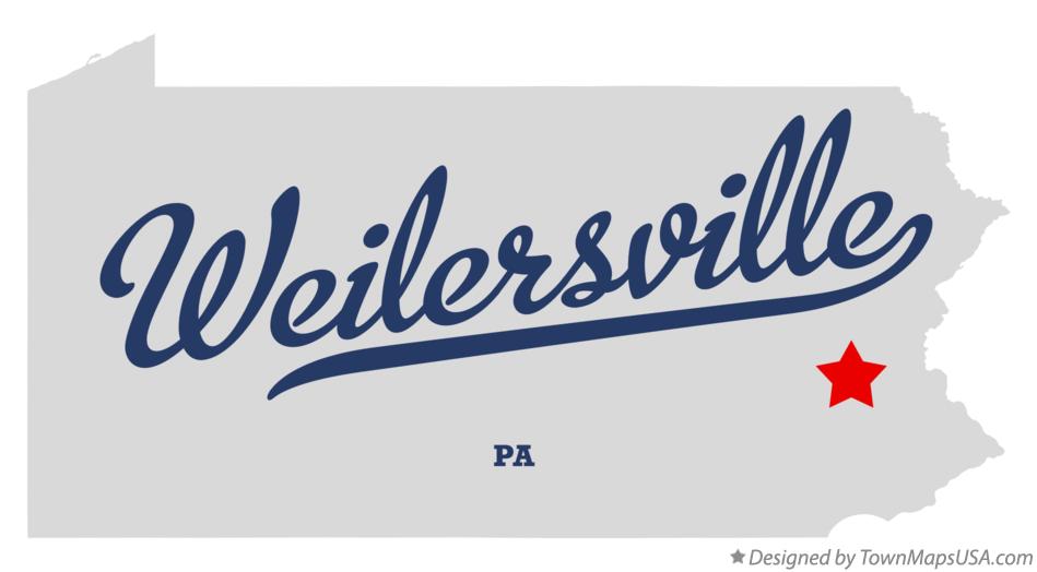 Map of Weilersville Pennsylvania PA