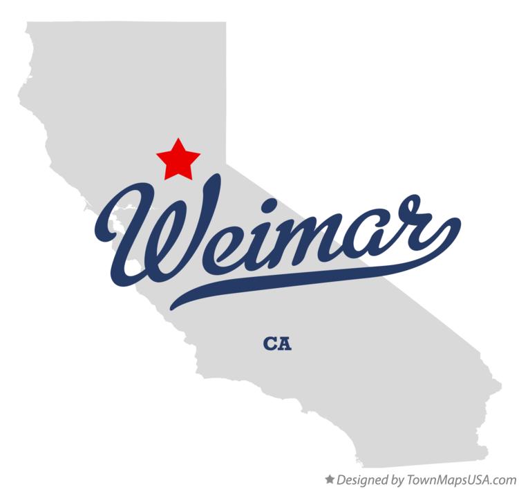 Map of Weimar California CA