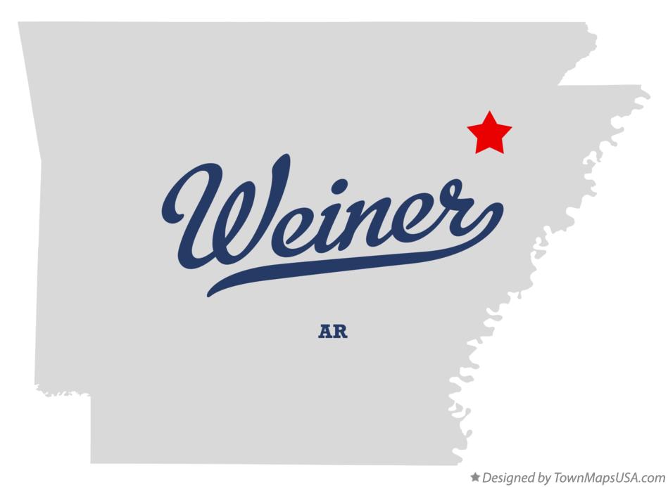 Map of Weiner Arkansas AR