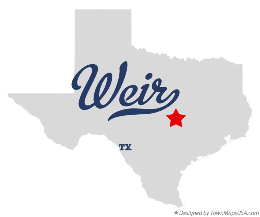 Map of Weir Texas TX