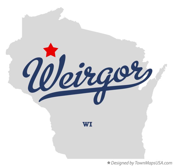Map of Weirgor Wisconsin WI