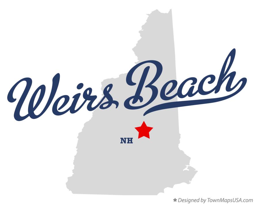 Map of Weirs Beach New Hampshire NH