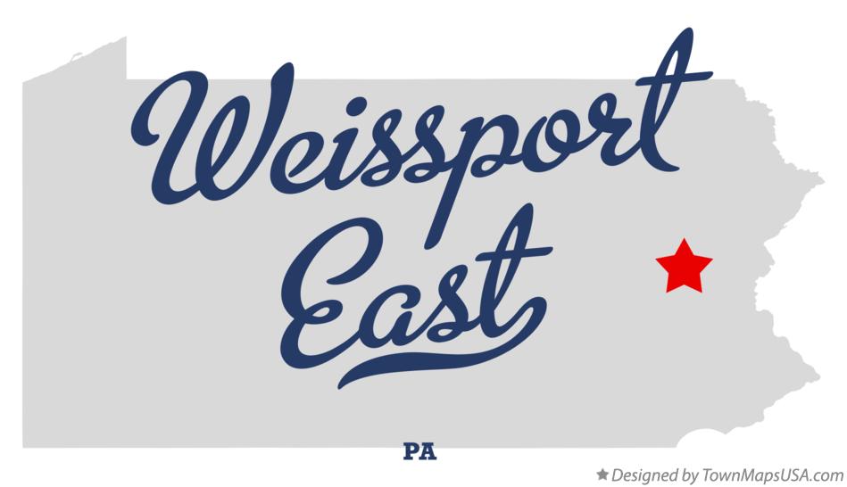 Map of Weissport East Pennsylvania PA