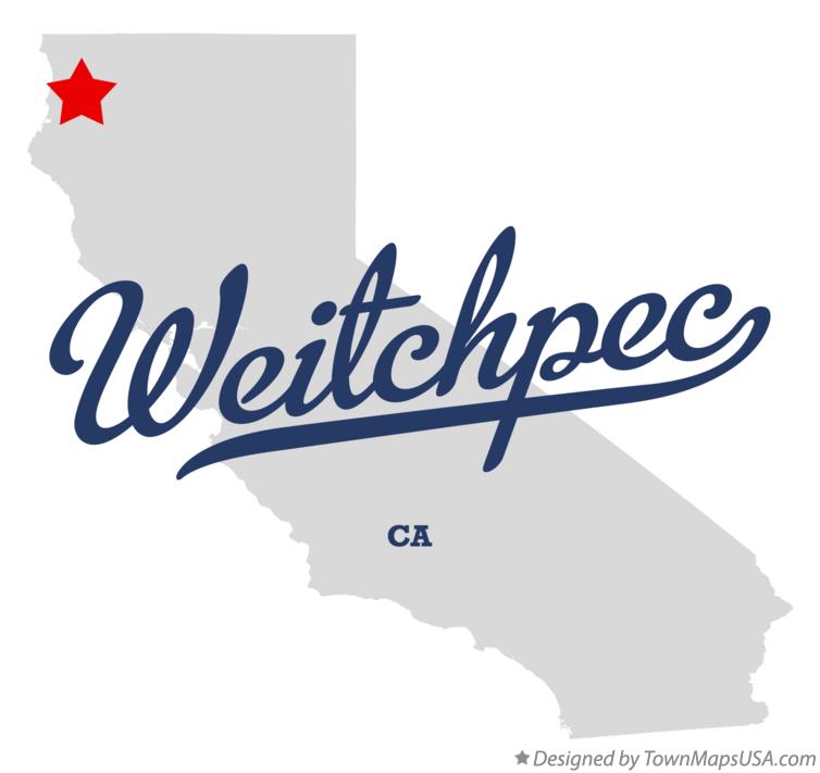 Map of Weitchpec California CA