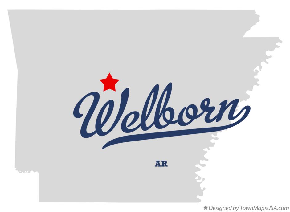 Map of Welborn Arkansas AR